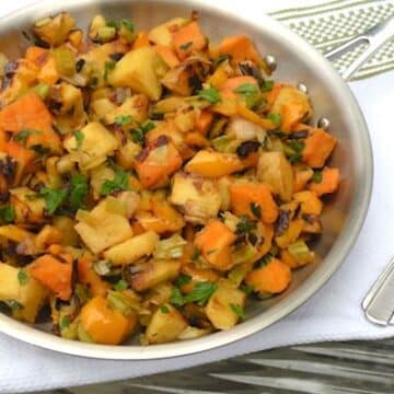 leek and bell pepper hash browns