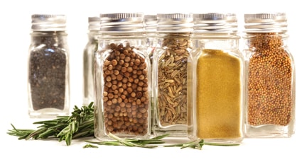 herb and spice jars