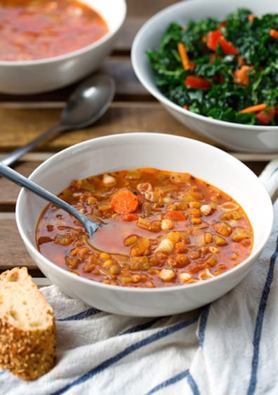 Lentil and Conchiglietti (Tiny Shell Pasta) Soup