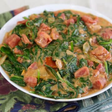 West African Spinach with Spicy Peanut Sauce