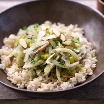 Sautéed Fennel w leeks & mushrooms