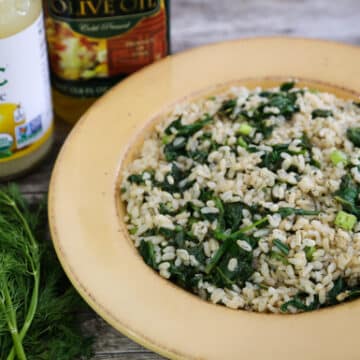 Simple Spinach and Dill Rice