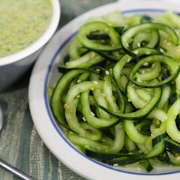 Spiralized Cucumber salad