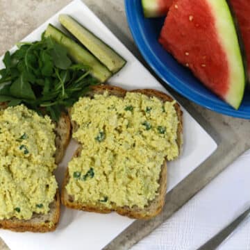 Tofu eggless "egg salad"