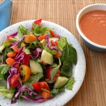 Homemade vegan French dressing