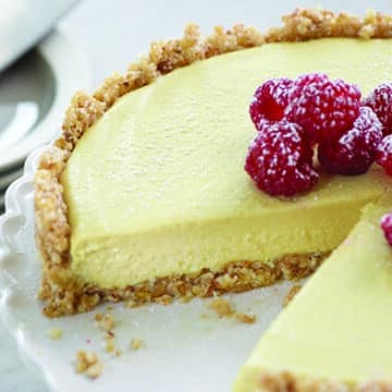 Lemon Raspberry Mousse Tart by Amber Shea - vegan and raw