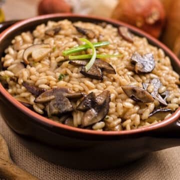 Brown Rice with mushrooms