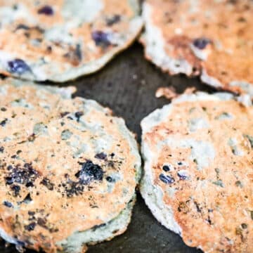 Vegan Blueberry-Oat Pancakes