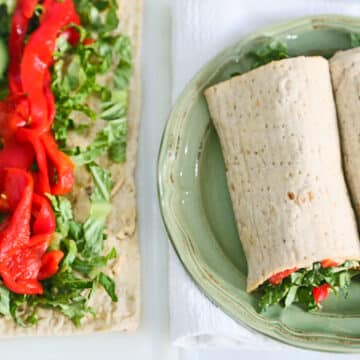 Hummus and Veggie Lavash Wraps