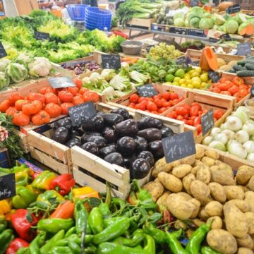 Vegetables at a farm market