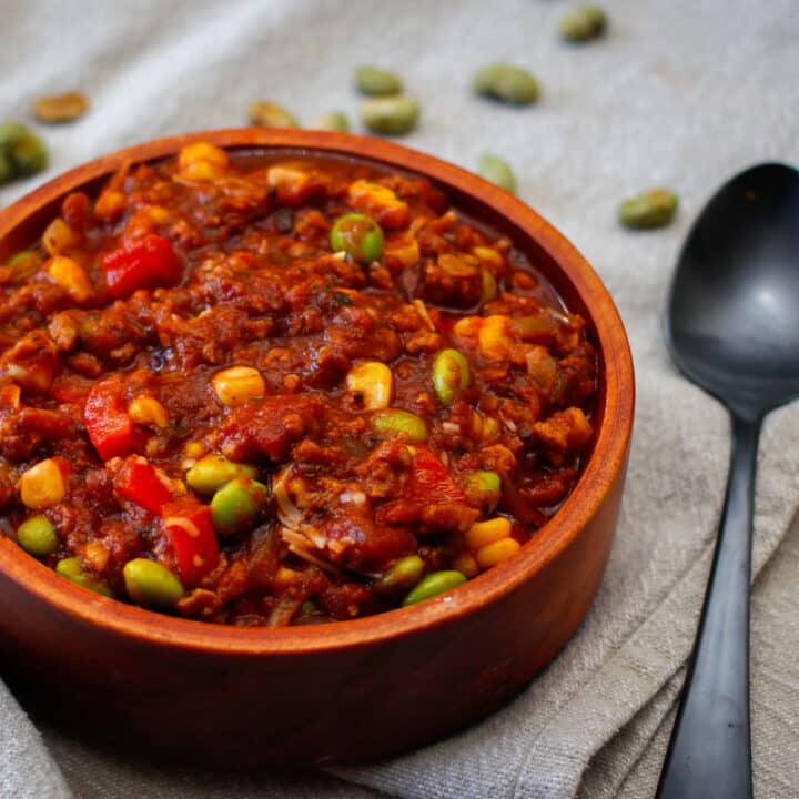 Vegetarian Chili with Corn and Soy Beans - VegKitchen