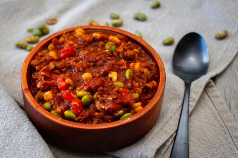 Vegetarian Chili with Corn and Soy Beans - VegKitchen