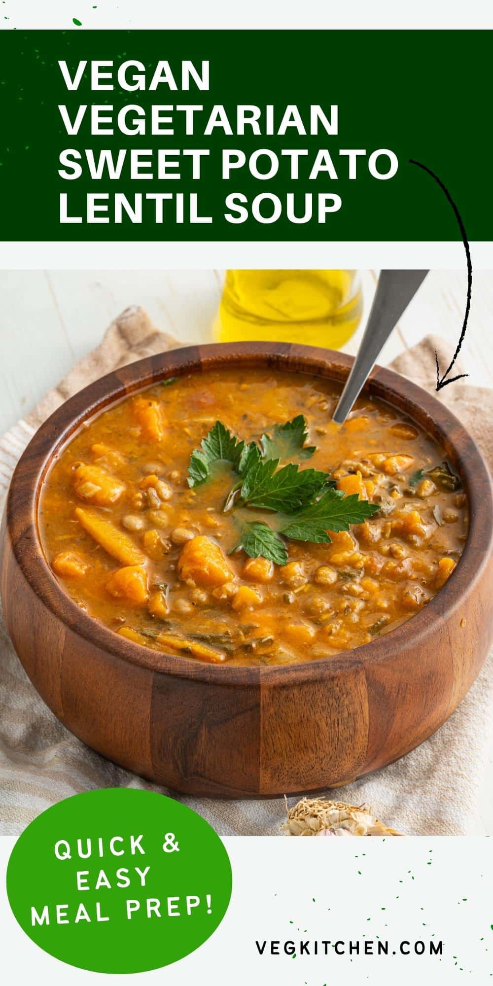Sweet Potato Lentil Soup (Vegan & Vegetarian) - Vegan recipes by VegKitchen