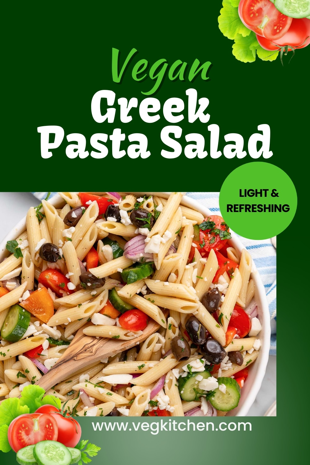 vegan greek pasta salad